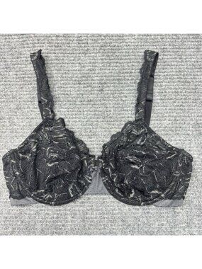 Bali Bra 34D Lace Desire Black Underwire Lightly Lined Full Coverage 6543